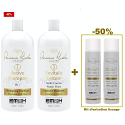 Kit Premium Keratin Caviar 1000 ml duo entretien Premium Keratin Caviar 2X250 ml
