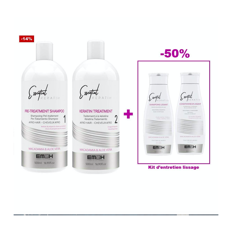Essential Keratin kit lissage brŽsilien 500 ml duo entretien