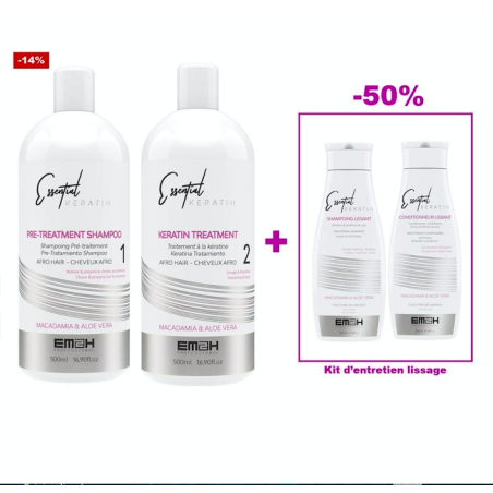 Essential Keratin kit lissage brŽsilien 500 ml duo entretien