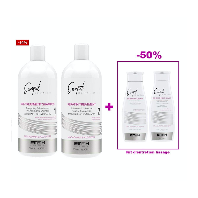 Essential Keratin kit lissage brŽsilien 150 ml duo entretien