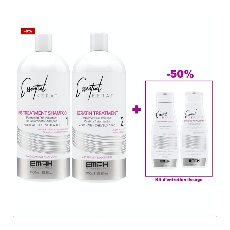 Essential Keratin kit lissage brŽsilien 1000 ml duo entretien