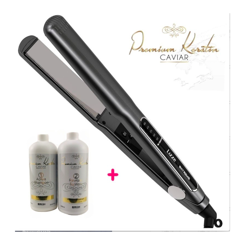 Kit Lissage BrŽsilien Premium Keratin Caviar 1000 ml Lisseur Lizze Extreme 250