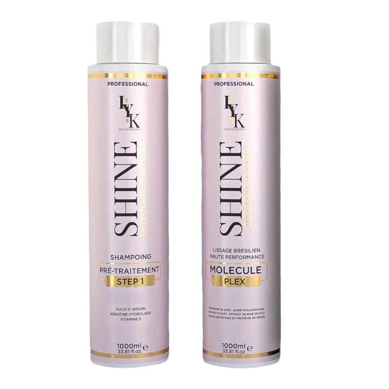 Kit lissage BrŽsilien Shine 1000 ml - LYK Cosmetics