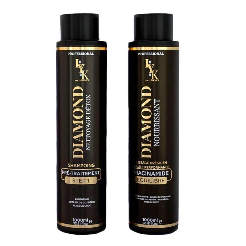 Kit lissage BrŽsilien Diamond 1000 ml - LYK Cosmetics