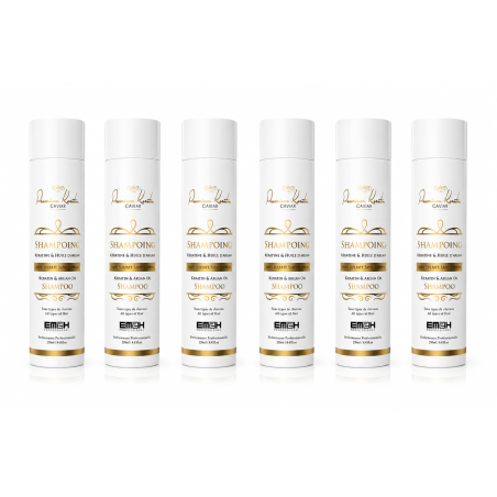 PACK 6 SHAMPOINGS EM2H PREMIUM KERATIN CAVIAR 300 ml