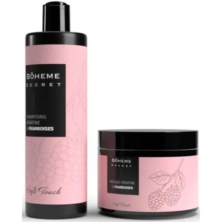 Shampoing & Masque Kératine Framboise 500 ml - Bôheme Secret