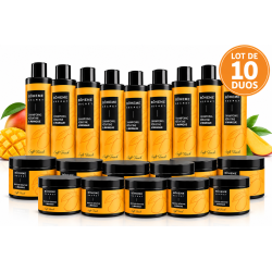 Lot X10 Shampoing & Masque Kératine Mangue - Bôheme Secret 500 ml