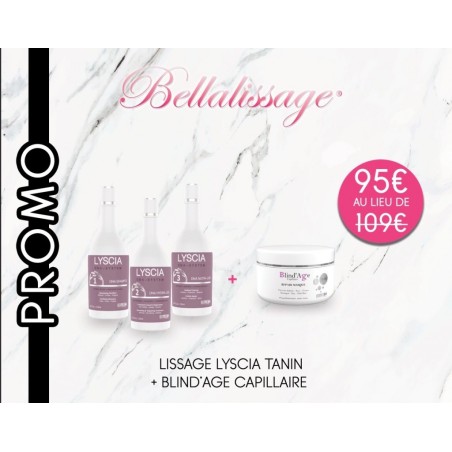 LYSCIA KIT DE LISSAGE TANIN ET DNA 250 ml BLIND'AGE CAPILLAIRE 250 ml