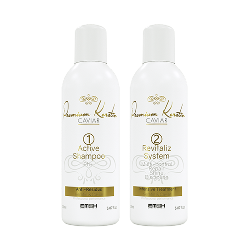 KIT LISSAGE BRESILIEN EM2H PREMIUM KERATIN CAVIAR 150 ml