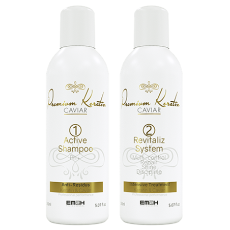 KIT LISSAGE BRESILIEN EM2H PREMIUM KERATIN CAVIAR 150 ml