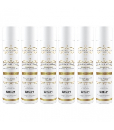 PACK 6 SHAMPOINGS EM2H PREMIUM KERATIN CAVIAR 250 ml