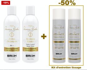 Kit Premium Keratin Caviar 150 ml + duo entretien Premium Keratin Caviar 2X250 ml