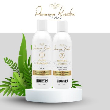 KIT LISSAGE BRÉSILIEN EM2H PREMIUM KERATIN CAVIAR 150 ml