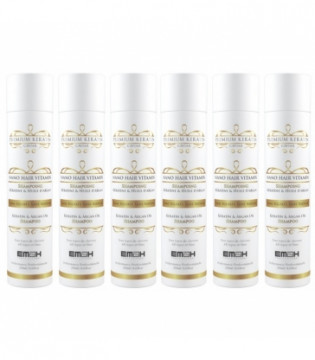 PACK 6 SHAMPOINGS EM2H PREMIUM KERATIN CAVIAR 300 ml